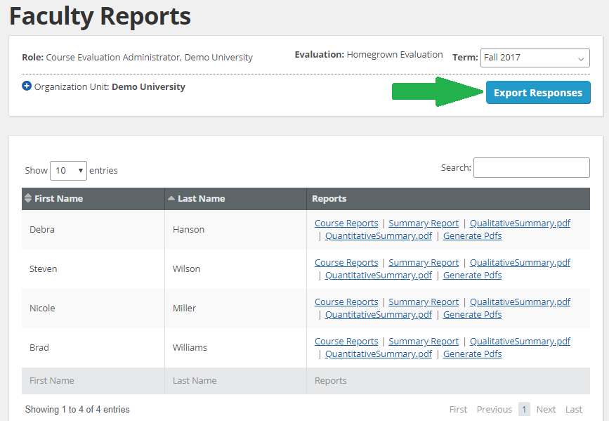 Exporting Raw Data – Course Evaluation Help Center